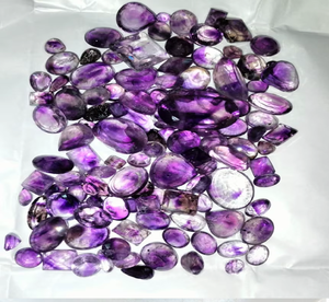 BAITHU GEMS MINERALS Améthyste naturelle polie, quartz taille brillant, personnalisable, violet transparent, pour la fabrication de bijoux et la méditation - Product Image 4