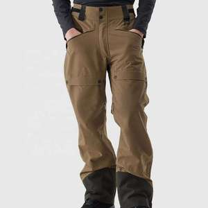 Pantalones de Trabajo para Hombre, Color Marrón, Cintura Alta, Múltiples Bolsillos, Material de Lona Resistente al Viento, Estilo Invernal - Product Image 3