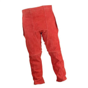 Pantalon de soudeur en cuir de vachette de qualité supérieure, résistant, pour la protection des jambes, vêtements de travail pour la construction et la soudure - Product Image 4