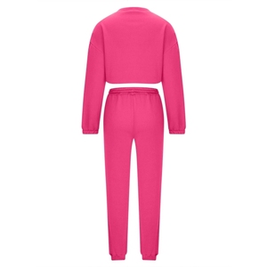 Women's <b>Velour</b> <b>Tracksuit</b> Zip Jacket Wide Leg Pants Retro Two Piece Matching Set Custom Logo - Product Image 5