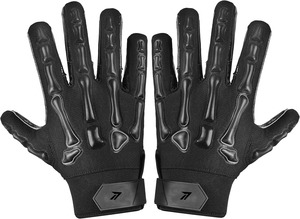 Wide Receiver American Football <b>Gloves</b> Adult Youth Super Sticky Silicone Palm Maximum Catch Grip Breathable Mesh Back Custom - Product Image 4