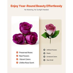 Forever Flowers Bouquet di 27 Rose Conservate a Forma di Cuore, Regalo Perfetto per Moglie o Mamma - Product Image 4