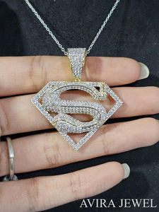 Elegante Colgante Hip Hop de Plata de Ley 925 con Baño de Oro Rosa y Moissanita, Sin Níquel ni Plomo, Diseño Moderno y a la Moda - Product Image 6