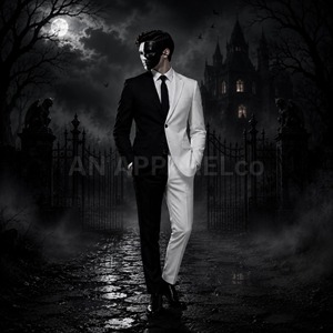 Traje de Cosplay Hecho a Mano Inspirado en el Joker, Disfraz de Villano en Dos Tonos, Negro y Blanco, Atuendo Formal Gótico, Disfraz de Joker para Hombre de Halloween - Product Image 6