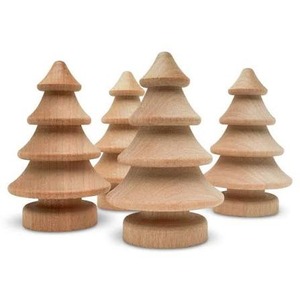 Ornement mural de Noël en bois de style moderne fait à la main, écologique, taille personnalisable, décoration de fête - Product Image 4