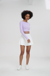 Benutzer definierte Logo Workout Kleidung Sportswear Sport kleid Langarm 2 Stück Golf Sommer Tennis Anzüge für Frauen - Product Image 3