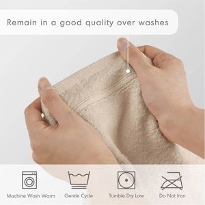 Set di 12 Asciugamani da Bagno Beige 100% Cotone ad Asciugatura Rapida - Product Image 2