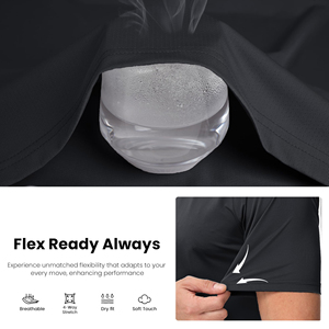 Camisetas Ligeras para Hombre, para Maratón, de Secado Rápido, Ropa Deportiva, Rendimiento Atlético, Tops de Gimnasio, Estilo Liso, Ropa Deportiva Activa, Camisetas de Malla - Product Image 6