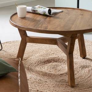Mesa de centro redonda de madera de mango Vandana Aston Vertex - Product Image 3