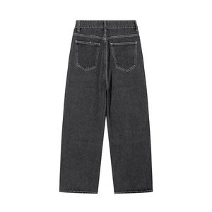 Jeans amples pour hommes, respirants, de qualité supérieure, avec impression personnalisée OEM, motif personnalisé, jeans amples en denim respirant pour hommes - Product Image 2