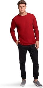 เสื้อยืดคอกลมแขนยาวสีแดงเข้มทรงหลวมพิมพ์ลายสำหรับผู้ชาย ทรงปกติ เสื้อยืดสั่งทำ - Product Image 3