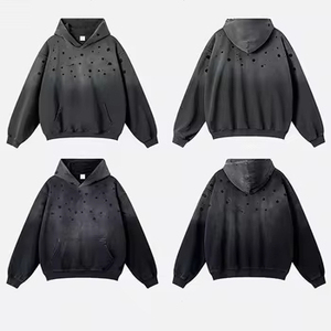 Sudaderas Premium con Acabado Desgastado Vintage, Tela Gruesa, Corte Personalizado, OEM ODM, MOQ Bajo, para Marcas de Ropa Urbana - Product Image 3