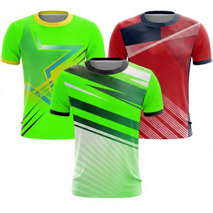 Camiseta Deportiva Sublimada para Hombre, Manga Corta, Patrón Geométrico, Secado Rápido, Tejido de Poliéster, Cuello Redondo, Corte Regular - Product Image 5
