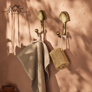 Solid Brass Seashell Wall <b>Hook</b> Vintage <b>Decorative</b> <b>Coat</b> <b>Hook</b> Heavy Duty Towel Robe Key Hat Bag Hanger Bathroom Bedroom Entryway - Product Image 1