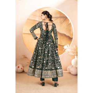 Hermoso vestido Anarkali para mujer para fiestas incluye Pent y Dupatta-Conjunto perfecto para fiestas - Product Image 2