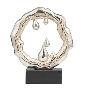 Nouvelles sculptures dorées tendance, emballage individuel, faites à la main, écologiques, durables, décoration de table moderne, salon - Product Image 3