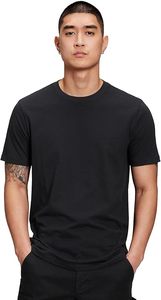 T-shirt en coton noir uni pour homme, manches courtes, col rond, coupe classique, jersey décontracté, lavable en machine - Product Image 3