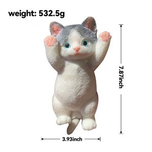 ของเล่นบีบแมวนุ่ม TPR ทำมือ ดีไซน์ใหม่ ขนาดจัมโบ้ ฟู ยืดหยุ่น บรรเทาความเครียด ของเล่นแมวคลายเครียด - Product Image 6