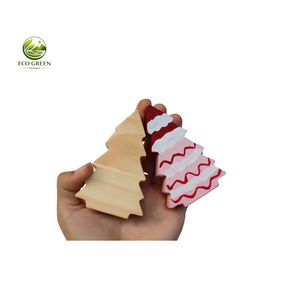 Decorative Wooden Christmas Tree Figurines for DIY Coloring Handmade Holiday <b>Table</b> Decoration - Product Image 3
