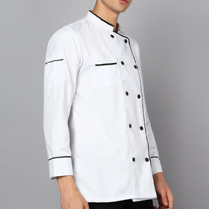 Button Front Design Men <b>Chef</b> Jacket Long Sleeve <b>Chef</b> Coat For Restaurant High Grade Restaurant Men <b>Chef</b> Jackets - Product Image 5