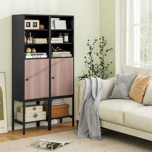 57-Inch 1-Door and 4-Shelves Bathroom Tall Cabinet Narrow <b>Storage</b> <b>Unit</b> for <b>Kitchen</b> Organization - Product Image 6