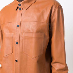 Service OEM, vente en gros, chemise en cuir pour homme, meilleur design, légère, couleur personnalisée, en vente - Product Image 5