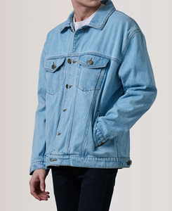 High Quality Customizable Logo Single Breasted Autumn <b>Long</b> 100% Cotton Breathable Casual <b>Men</b> Fleece Dot Pattern Varsity <b>Jacket</b> - Product Image 2
