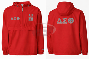 Chaqueta de la Hermandad Delta Sigma Theta con Letras Griegas 1920 SOROR, Sudadera Roja Cortavientos Zeta Solo Bordada, Ropa Urbana DST - Product Image 3