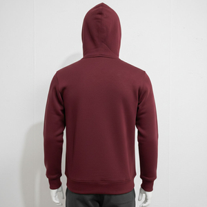 เสื้อฮู้ดเบอร์กันดีแบบซิป Unisex ทรงปกติ ผ้าฝ้าย 100% เฟรนช์เทอร์รี่ กันหด ทรงลำลอง สไตล์จ็อกเกอร์ พิมพ์ลายดิจิทัล - Product Image 5