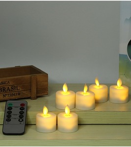 TOOWIN Led Rechargeable Candle Lamp With Lithium Battery, Swaying Flame, Remote Control, Small Tea Candle Lamp For Bedroom - Product Image 5