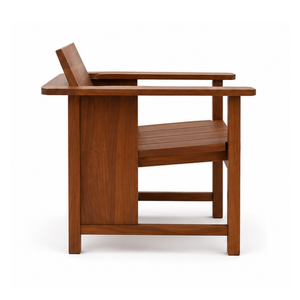 Solid Teak Wood Outdoor Lounge Chair Set with <b>Round</b> Coffee <b>Table</b> for Villa Resort Hotel <b>Patio</b> Garden - Product Image 5