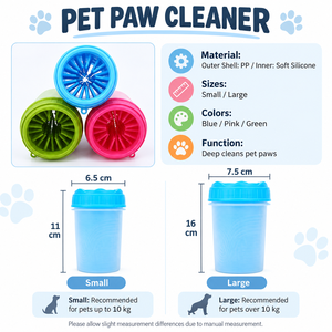 <b>Dog</b> Paw Cleaner Cup <b>Portable</b> Pet Paw <b>Washer</b> with Soft Silicone Bristles Splash-Proof for Small Medium <b>Dogs</b> Outdoor Paw Cleaning - Product Image 3