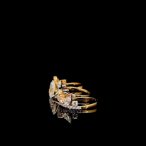 Élégant ensemble de bagues de mariée empilables en diamants de laboratoire, avec bague centrale ovale et poire, et bagues d'appoint marquise, certifié IGI, Or/Argent - Product Image 2