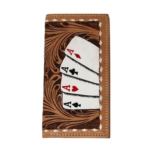 Portefeuille long pour femme de style bohème, avec fermeture à rabat, en cuir véritable vintage, avec blocage RFID, pour une sécurité accrue - Product Image 1