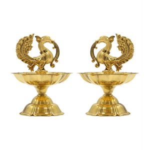 Traditional Resin <b>Duck</b> Diya Oil Lamp Hanging Set Single-piece Round Tabletop Vase for Diwali Home Decor - Product Image 2