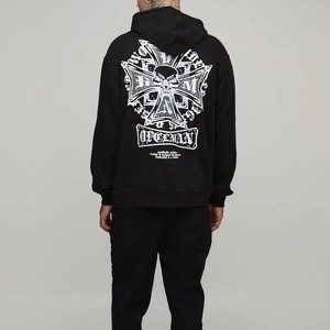 Novedad 2026 Sudadera con capucha oversize de corte holgado para hombre, estilo streetwear, personalizada, original, vintage, con efecto lavado, bordado 3D, estampado, con cremallera y pedrería - Product Image 2