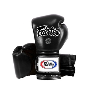 ถุงมือชกมวยไทย Fairtex รุ่นยอดนิยมขายดี ผลิตตามสั่ง หนังวัวแท้ ระบายอากาศได้ดี ซับเหงื่อ พร้อมสายรัดข้อเท้า - Product Image 4