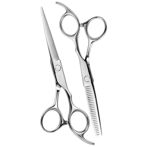 Kit d'outils de coiffure professionnel pour barbier, 5 pièces, fournisseur OEM, faible MOQ, logo personnalisé avec étui de voyage, kit de ciseaux réutilisables de 6 pouces - Product Image 2