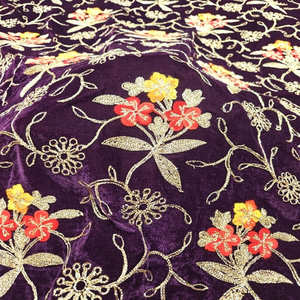 Tela de malla de georgette con revestimiento de PA, bordado de punto de cadena, transpirable, ecológica, 100% poliéster, para bolsos de boda y hogar - Product Image 1