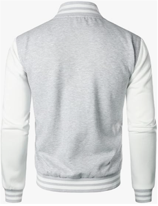 Blouson universitaire de baseball pour homme en mélange de coton, style Letterman, broderie personnalisée, col montant, fermeture éclair, finition OEM, vente en gros - Product Image 3