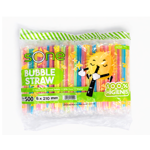 หลอดหลากสี 500 ชิ้น เส้นผ่านศูนย์กลาง 8 มม. ความยาว 210 มม. ปลอดภัยต่อสุขอนามัย ห่อพลาสติกแยกชิ้น พลาสติก PP โพลีโพรพิลีน - Product Image 3