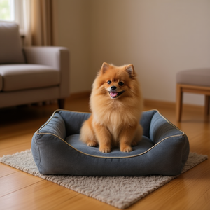 Yommy Pet Bed Suede Lined Non Slip Bottom Square Grooves Small Medium Large Size For <b>Dogs</b> Cats - Product Image 3