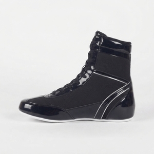 Chaussures de boxe unisexes Janoon Sports JBS-5346 à lacets, respirantes, en mesh, à tige haute, noires, bottes de combat professionnelles, couleur personnalisable - Product Image 4