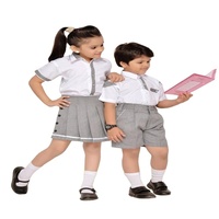 Ensemble uniforme scolaire d'été unisexe pour enfants, dernières créations, style attrayant, logo personnalisé, coton confortable pour garçons et filles