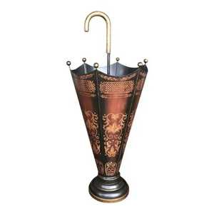 Porte-parapluies moderne en métal à double compartiment, organiseur de rangement à plusieurs niveaux pour cannes et bâtons de marche, vente en gros - Product Image 3
