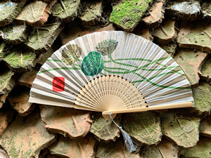 พัดไม้ไผ่พับได้สไตล์โบราณเซียงซิง ขนาด 21 ซม. พกพาสะดวก ของขวัญแต่งงานแบบดั้งเดิม รับสกรีนโลโก้ - Product Image 2