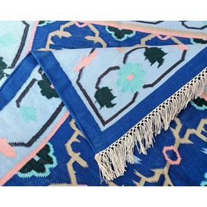 Tapis Dhurrie en coton tissé à la main, tissage plat moderne, kilim, antibactérien, lavable, caractéristiques pour une utilisation commerciale, chambres à coucher, salons - Product Image 5