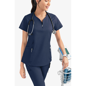 Conjuntos de Uniformes Quirúrgicos de Manga Corta para Mujer, Color Morado, Personalizados, de Poliéster y Algodón, Trajes para Médicos de Hospital, Uniformes de Enfermera - Product Image 5