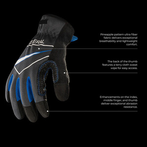 ถุงมือกันหนาวแบบยืดหยุ่น ทนต่อการหดตัว เสริมความแข็งแรงด้วยหนังสังเคราะห์ ผ้าซิลิโคนอมา ถุงมืออุตสาหกรรมสำหรับฤดูหนาว - Product Image 3