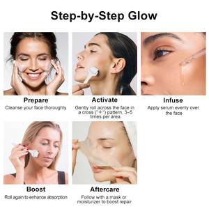Seek Pretty <span class=keywords><strong>Anti</strong></span> Winkle Non-invasive Soins de la peau Soluble dans l'eau Peau <span class=keywords><strong>Derma</strong></span> Roller Système Micro Infusion Sérum pour Visage Yeux Lèvres - Product Image 5